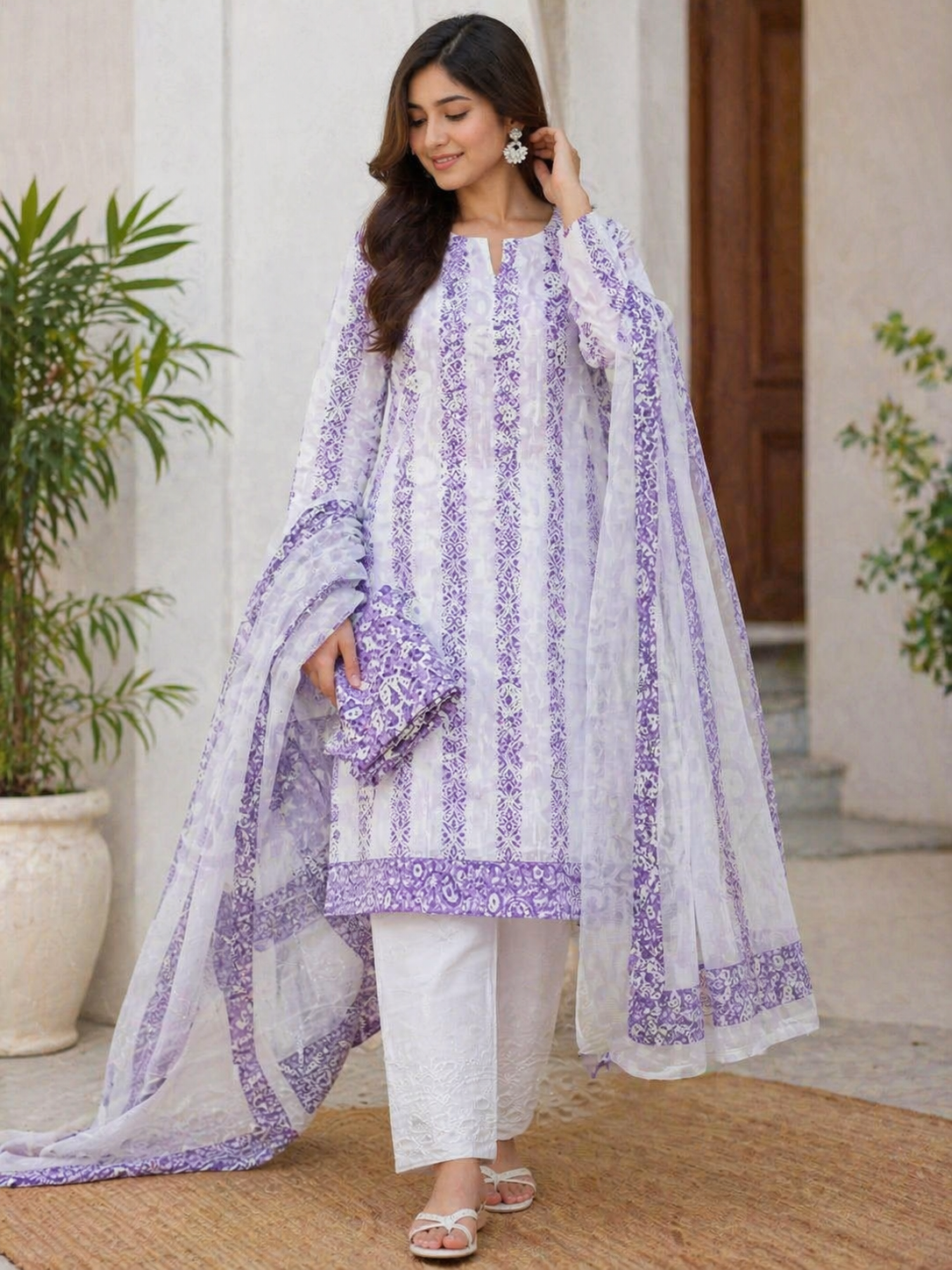 Sabi Cotton Lawn 3 pc suit