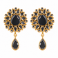 Midnight Black Teardrop Statement Earrings