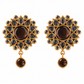 Smoky Mocha Floral Drop Earrings