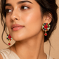 Ruby Multicolor Floral Drop Earrings