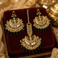 Noir Pearl Chandbali Earrings & Maang Tikka Set