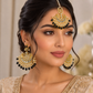 Noir Pearl Chandbali Earrings & Maang Tikka Set