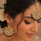 Noir Pearl Chandbali Earrings & Maang Tikka Set