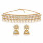 Sky Pearl Mirror Choker & Jhumka Set