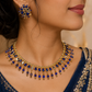 Midnight Grace Black Drop Necklace & Jhumka Set