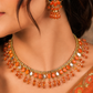 Midnight Grace Black Drop Necklace & Jhumka Set