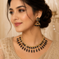 Midnight Grace Black Drop Necklace & Jhumka Set