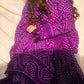 Hand Made Chiffon Chunri 3 Piece Purpal Suit