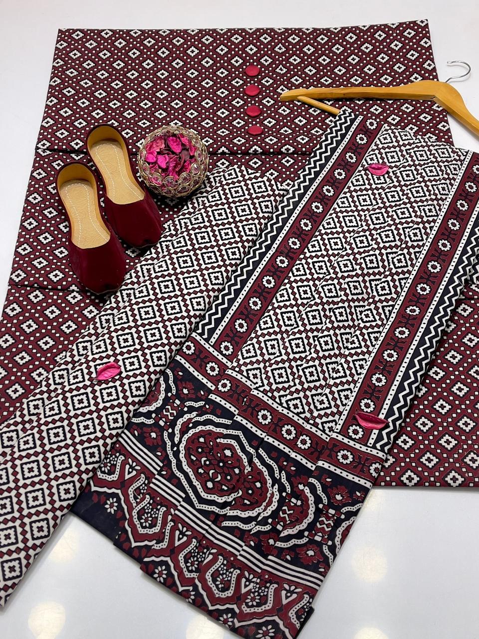 Ajrak diamond suit 3 PC