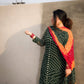 Hand Made Chunri –  Bottle Green Elegant 3 Piece Suit