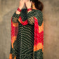 Hand Made Chunri –  Bottle Green Elegant 3 Piece Suit
